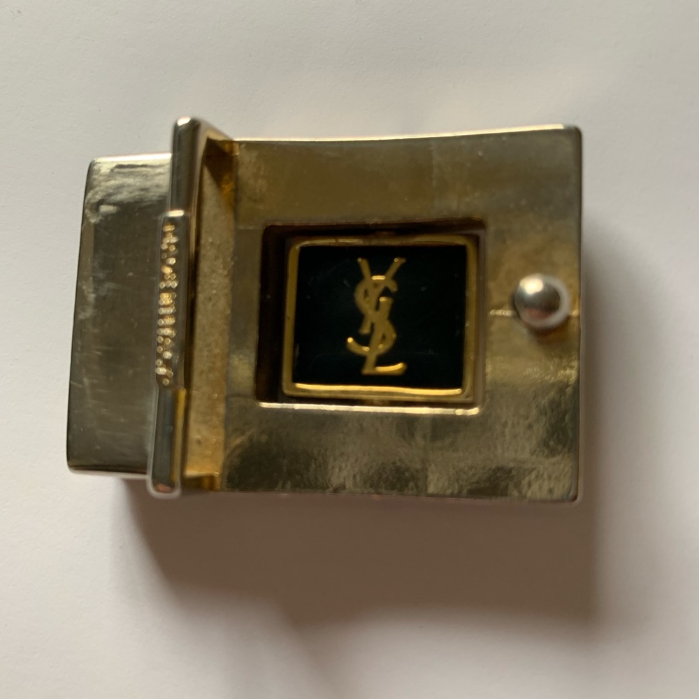 Yves Saint Laurent YSL vintage gold  belt buckle